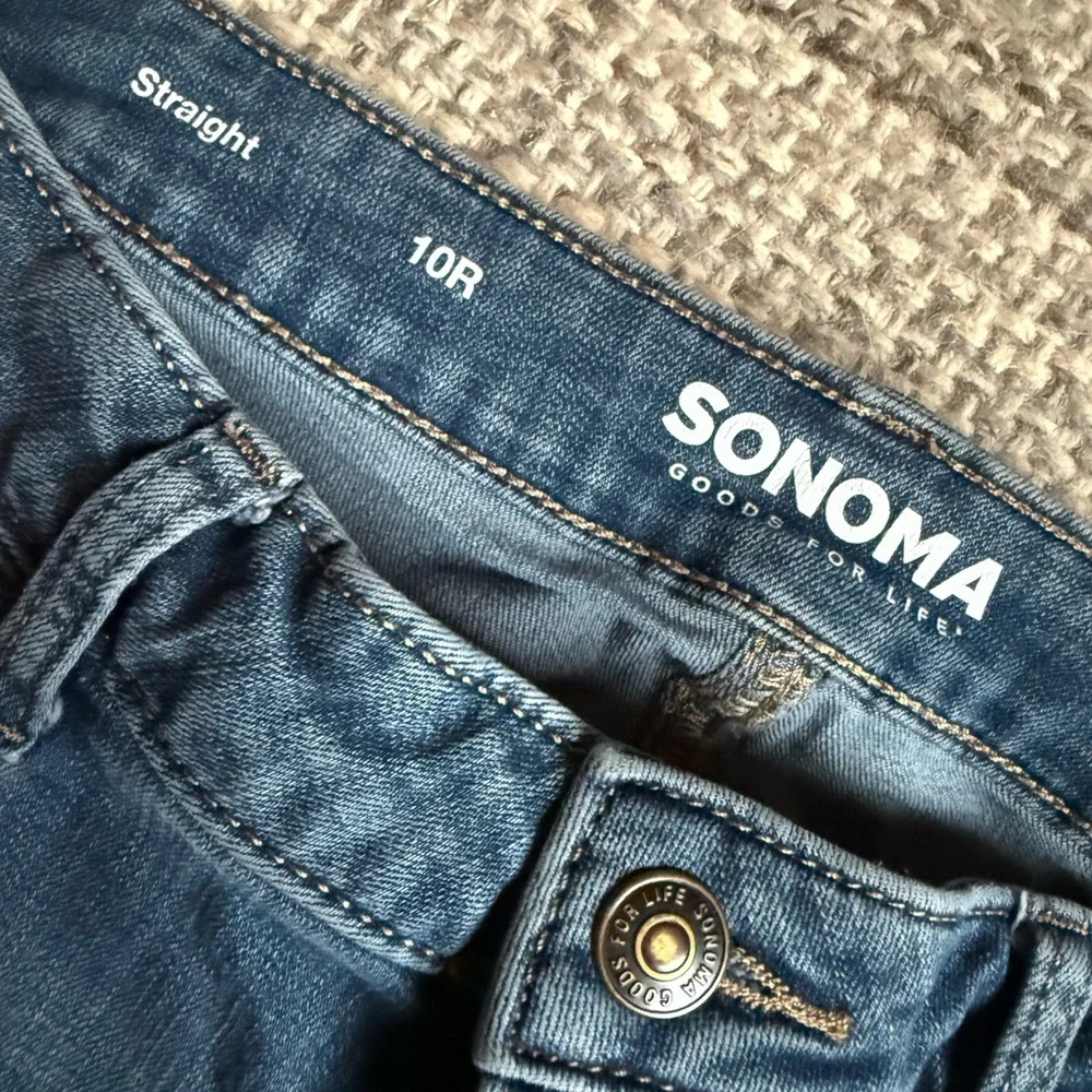 NWOT Sonoma Straight Leg Denim Jeans 10 - Picture 3 of 3